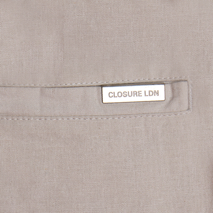 Linen Blend Short | Stone