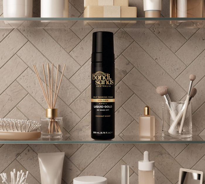 Liquid Gold Self Tanning Foam & Application Mitt Bundle