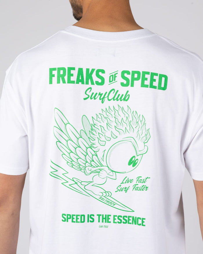 Live Fast Mens Short Sleeve T-Shirt in White