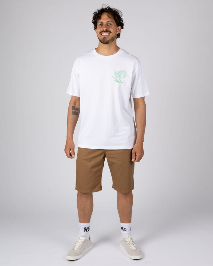 Live Fast Mens Short Sleeve T-Shirt in White