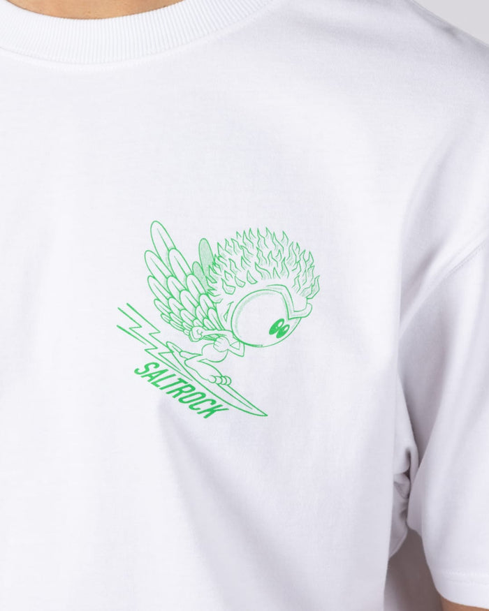 Live Fast Mens Short Sleeve T-Shirt in White