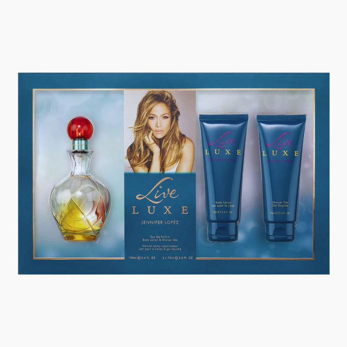 Live Luxe Jennifer Lopez Gift Set 3 Piece - EDP 3.4 oz, Shower Gel & Body Lotion