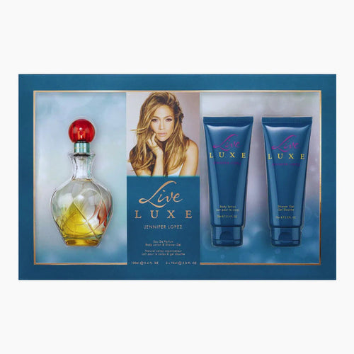Live Luxe Jennifer Lopez Gift Set 3 Piece - EDP 3.4 oz, Shower Gel & Body Lotion