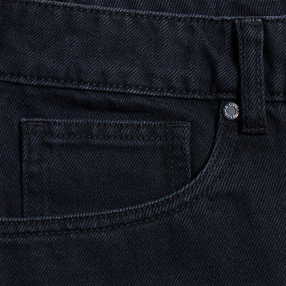 Loose Fit Denim Short | Black Wash