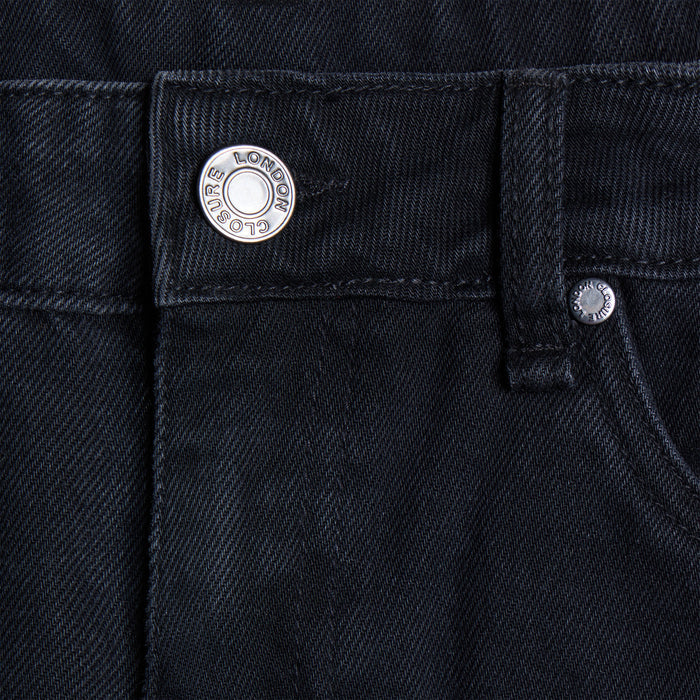 Loose Fit Denim Short | Black Wash