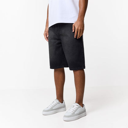Loose Fit Denim Short | Black Wash