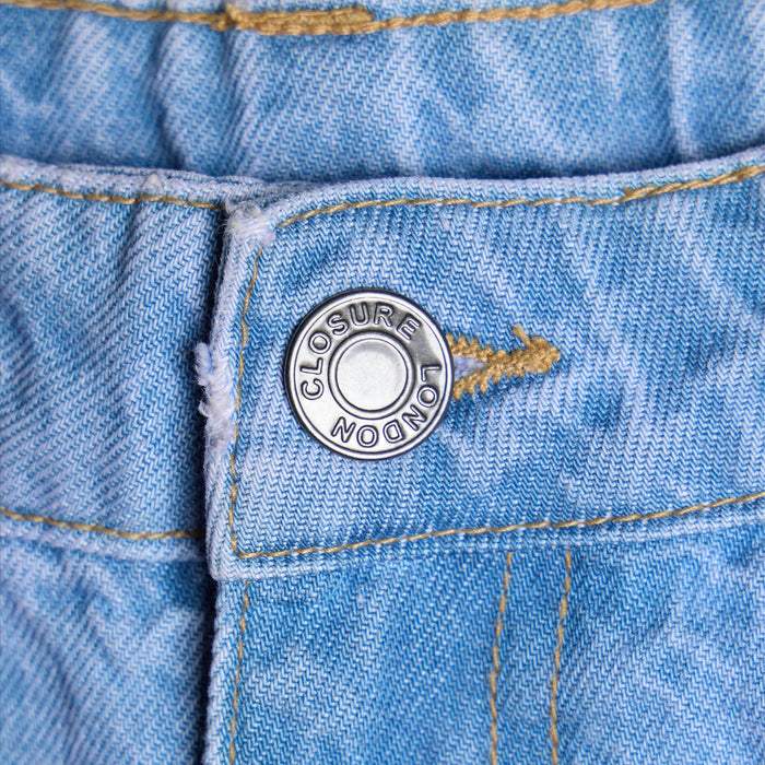 Loose Fit Denim Short | Light Blue Wash