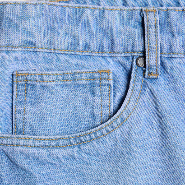 Loose Fit Denim Short | Light Blue Wash