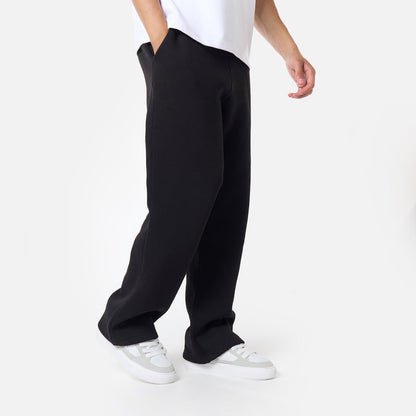 Loose Fit Open Hem Jogger |  Black