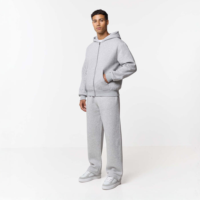 Loose Fit Open Hem Jogger | Grey Marl