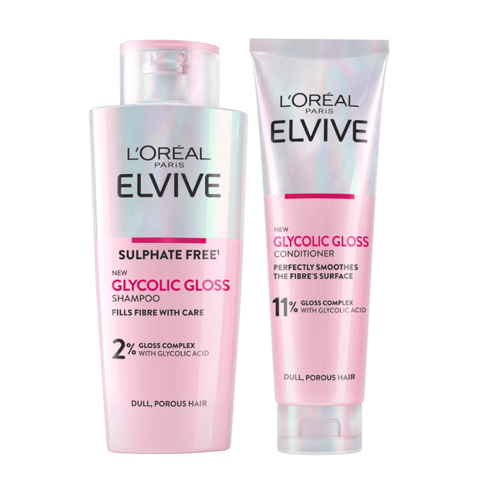 L'Oréal Paris Elvive Glycolic Gloss Shampoo and Conditioner Set