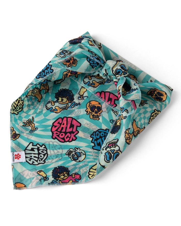 Lush Waves Dog Bandana in Light Blue