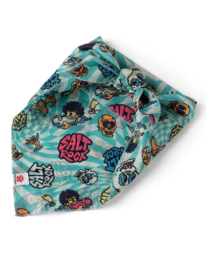 Lush Waves Dog Bandana in Light Blue
