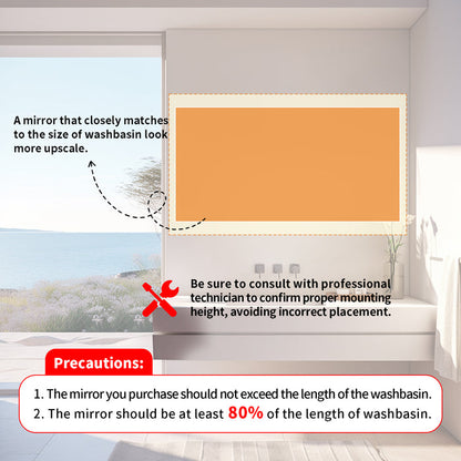 LUVODI Rctangular LED Bathroom Mirror with Gold Aluminum Alloy Narrow Frame Defogging 3 Color