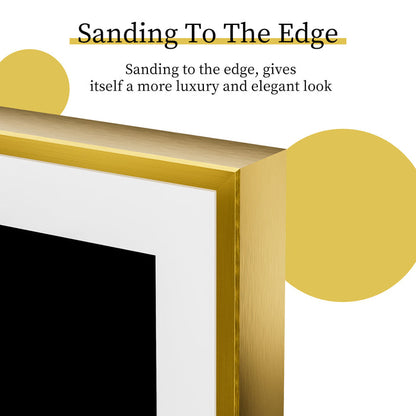 LUVODI Rctangular LED Bathroom Mirror with Gold Aluminum Alloy Narrow Frame Defogging 3 Color