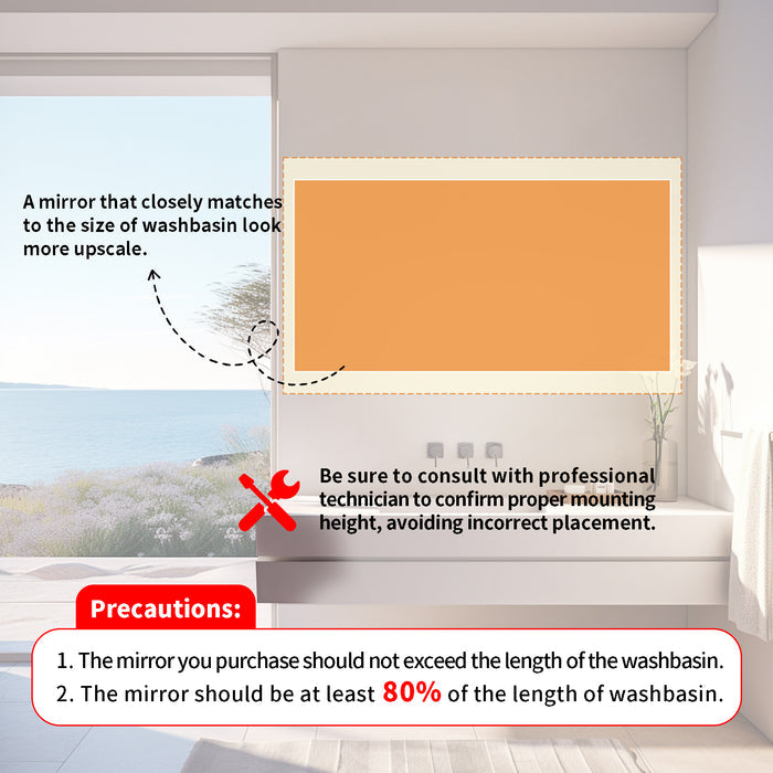 LUVODI Square LED Bathroom Mirror with Gold Aluminum Alloy Narrow Frame Defogging 3 Color