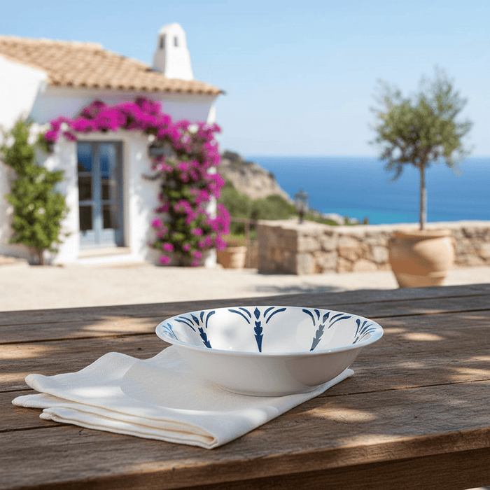 Mario Luca Giusti Tessa Blue Bowls 2pcs Brand Plates