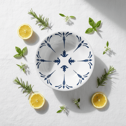 Mario Luca Giusti Tessa Blue Bowls 2pcs Brand Plates