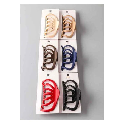 Matte Rake Claw Clip – Non-Slip Curved Octopus Hair Clip (6 Matte Colors) (HC11336)