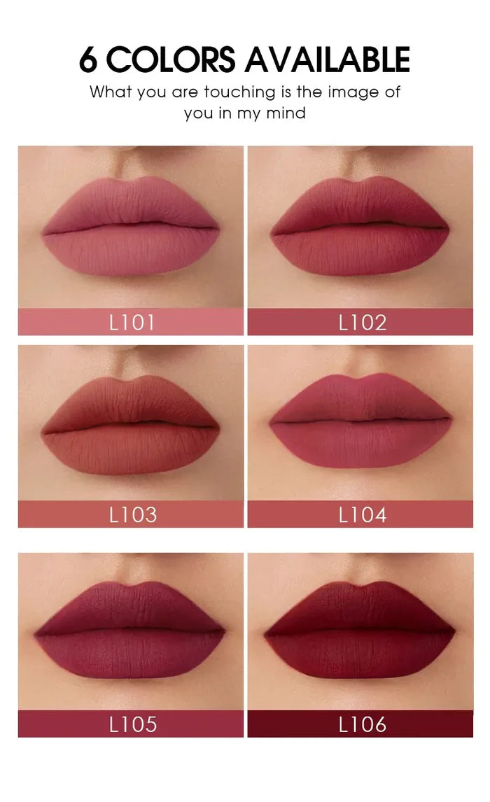 Matte Velvet Lip Gloss Set - 6 Waterproof Colors - view 4
