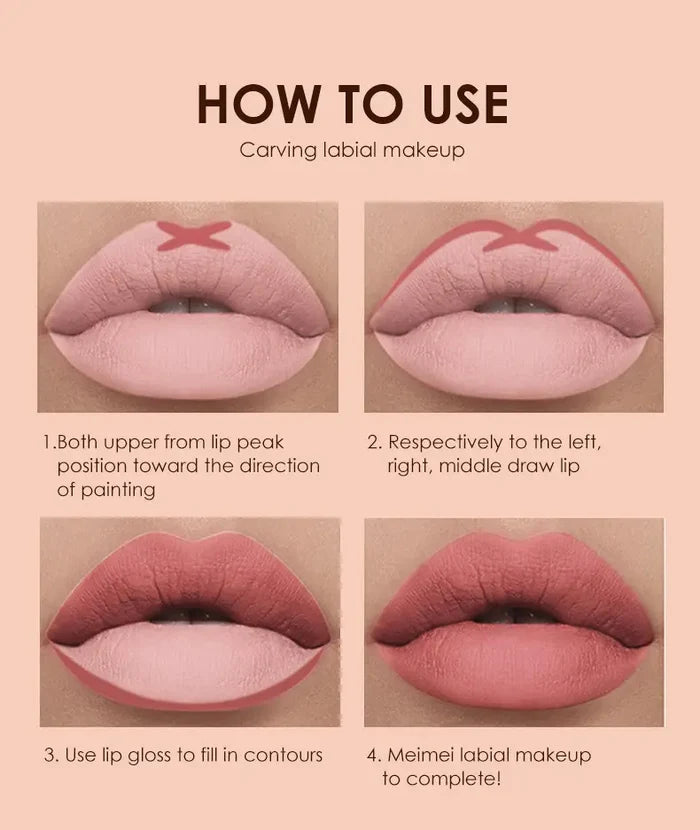 Matte Velvet Lip Gloss Set - 6 Waterproof Colors - view 7