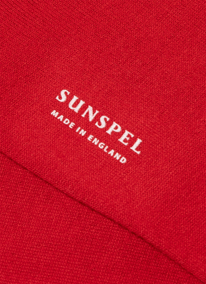 Men's Cotton Socks in Ruby Red