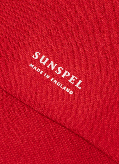 Men's Cotton Socks in Ruby Red