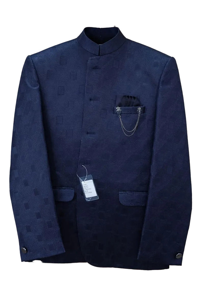 Men’s Jacquard Silk Blend Self Bandhgala Jodhpuri