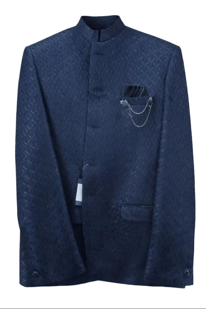 Men’s Jacquard Silk Blend Self Jodhpuri Suit