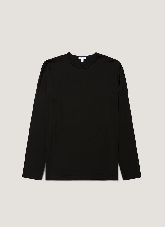 Men's Long Sleeve Tencel™ T-shirt in Black