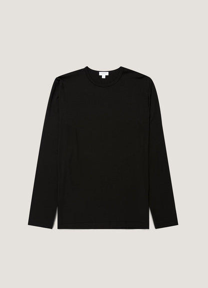 Men's Long Sleeve Tencel™ T-shirt in Black