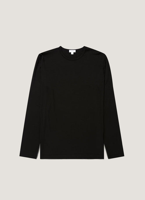 Men's Long Sleeve Tencel™ T-shirt in Black