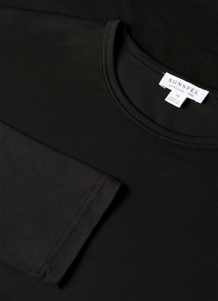 Men's Long Sleeve Tencel™ T-shirt in Black