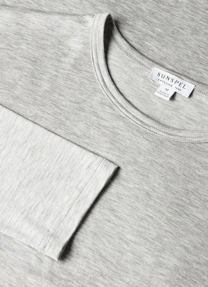 Men's Long Sleeve Tencel™ T-shirt in Grey Melange