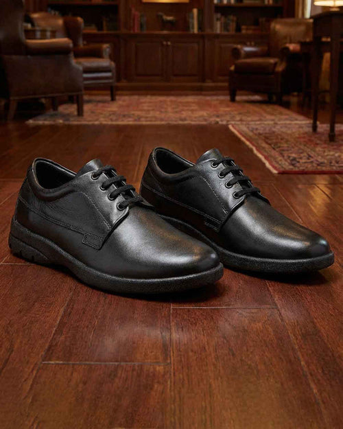 Mens Padders Lace up Shoe - Black - Country Collection