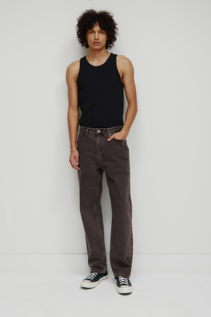 Men's Rib Tank in Black