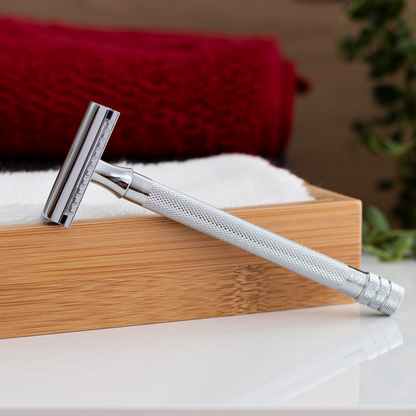 Merkur 24C Extra Long Handled Chrome Double Edge Safety Razor