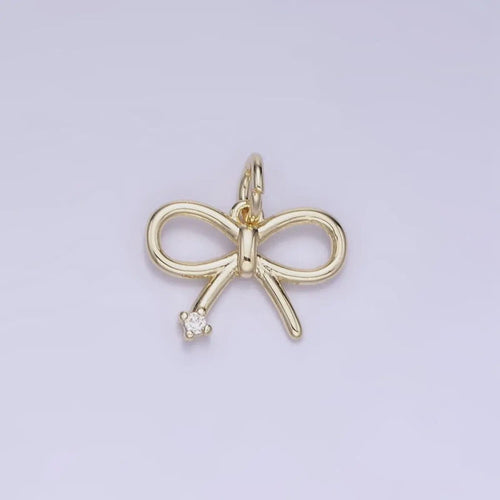 Mini Bow Crysal Accent Charm