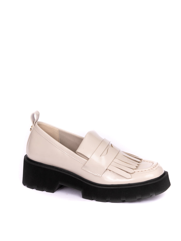 STEVE MADDEN Mocassino marleight crema MARLEIGH PATENT-BONE