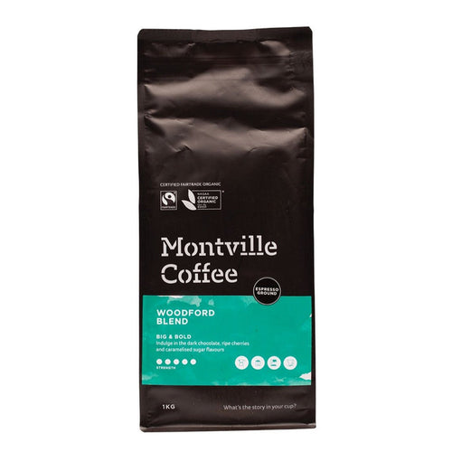 MONTVILLE COFFEE Coffee Ground (Espresso) Woodford Blend 1kg - L'Organic