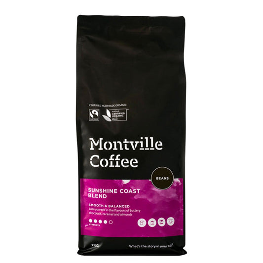 Montville Coffee Organic Sunshine Coast Blend Beans 1kg - L'Organic