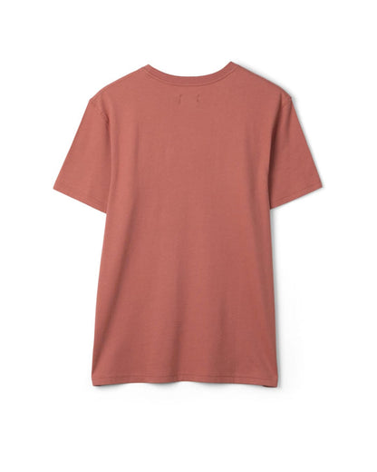 Morning View Mens Short Sleeve T-Shirt in Dark Pink