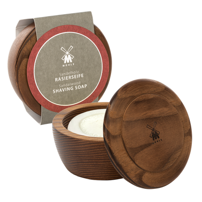 Muhle | Porcelain Dish With Sandalwood Shaving Soap