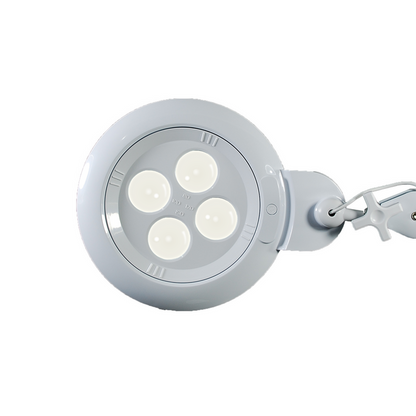 Multi-Diopter LED Magnifying Lamp with Clamp - 6-inch Glass Lens (8D, 10D, 12D & 15D)