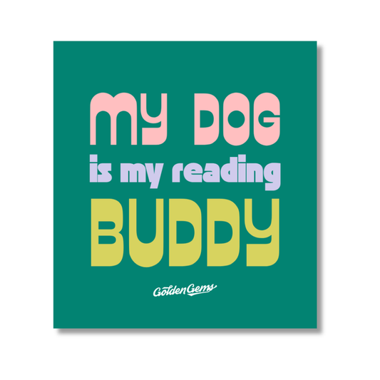 My Dog Is My Reading Buddy Sticker