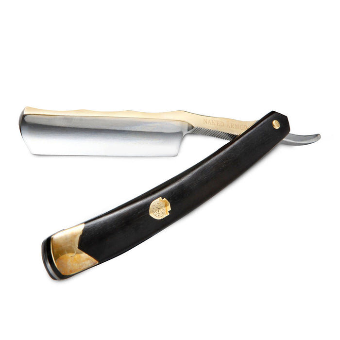 Naked Armor King Arthur Straight Razor 7/8" Ebony Japanese Stainless Steel.