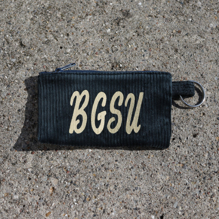 Neil BGSU Corduroy Spruce Coin Pouch