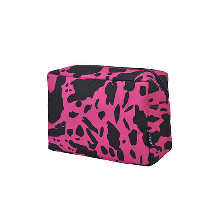 !!!Neon Cow Hot Pink NGIL Large Cosmetic Travel Pouch