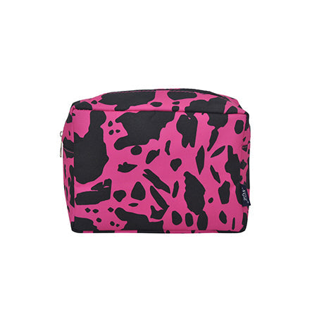 !!!Neon Cow Hot Pink NGIL Large Cosmetic Travel Pouch