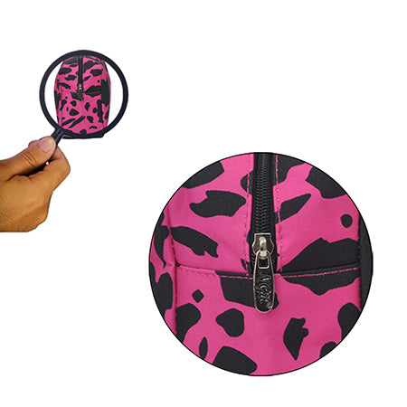 !!!Neon Cow Hot Pink NGIL Large Cosmetic Travel Pouch